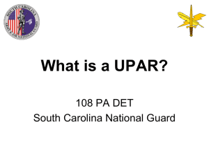 What is a UPAR? - South Carolina National Guard