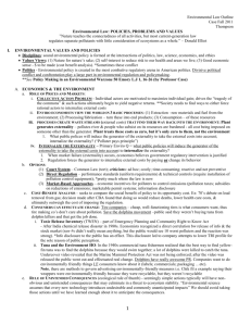 Environmental Law Outline Case Fall 2011 Thompson