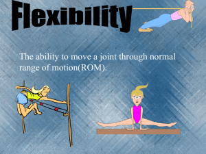 What is range of motion?