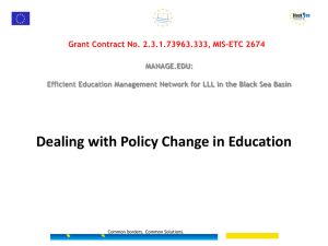 Leading and Managing Change in Higher Education (La MANCHE)