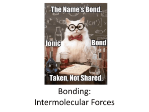 Bonding: Intermolecular Forces