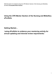 eportfolio CPD Mentor - NHS Education for Scotland