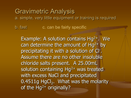 gravimetric analysis of a chloride salt post lab answers