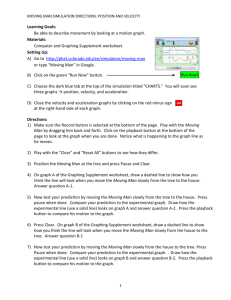 MOVING MAN SIMULATION DIRECTIONS: POSITION AND