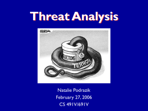 Threat Analysis - UMBC Center for Information Security and Assurance
