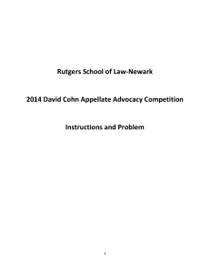 Rutgers School of Law-Newark 2014 David Cohn Appellate