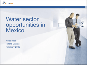 Water sector opportunities in Mexico