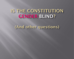 The Constitution and Gender