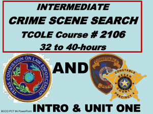 Intermediate Crime Scene Search TCOLE