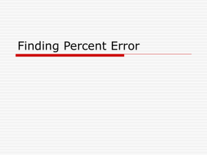 Finding Percent Error
