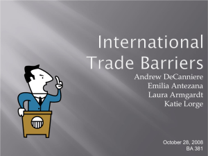 International Trade Barriers