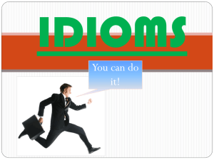 Idioms #1 - PowerPoint