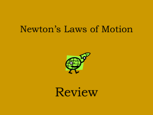 PowerPoint Presentation - Newton's Laws of Motion