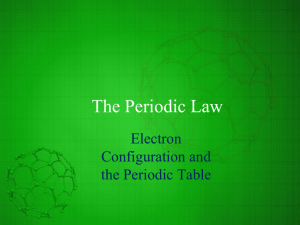 The Periodic Law - Madison Public Schools