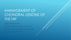 Management of chondral lesions of the hip