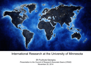 International Research Presentation - Office of the Vice President for