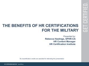 Rebecca Hastings, SPHR-CA - HR Certification Institute