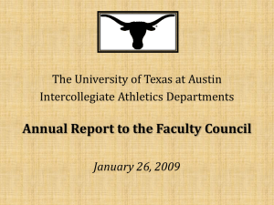 athletics_depts_annual_rpt - The University of Texas at Austin