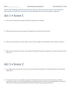 Macbeth Act Questions