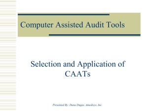 Computer Assisted Audit Tools