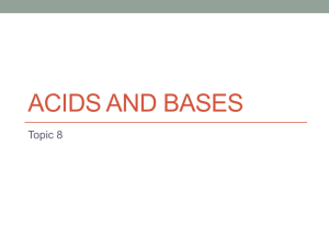 IB Topic 8 Acids and Bases