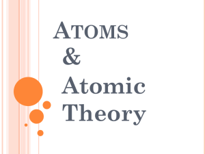 Atoms/isotope notes