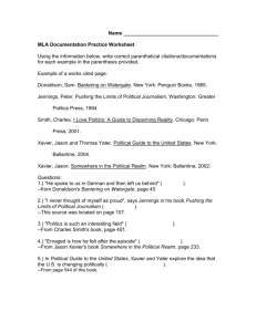 MLA Documentation Practice Worksheet