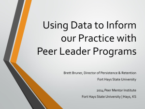 Using Data to Inform our Practice in Orientation, Transition & Retention