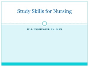 Jill's Study Skills for Nursing School