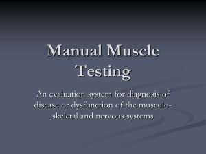 Manual Muscle Testing - Harrison High School