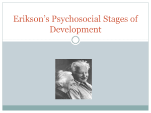 Erikson*s Psychosocial Stages of Development