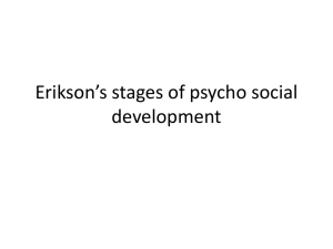Erikson*s stages of psycho social development
