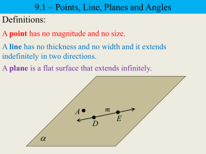Points, Lines, Planes, and Angles