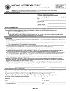 In-School Deferment Request