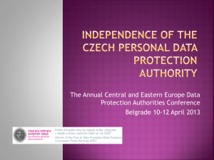 Independence of The Czech Personal Data Protection Authority