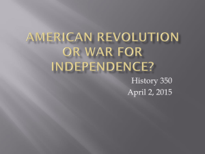 American Revolution or War for Independence?