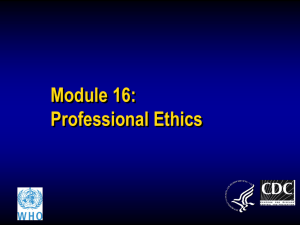 Module 16: Professional Ethics