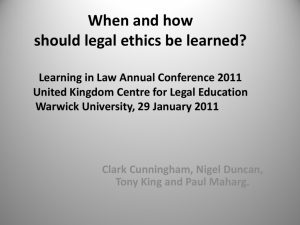 When and how should legal ethics be learned?