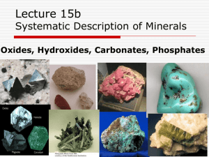 Lecture 15b Oxides Hydroxides Carbonates and Phosphates mod 4