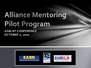 Alliance E-Mentoring Pilot Program