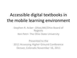 Accessible Mobile eLearning - University of Colorado Boulder