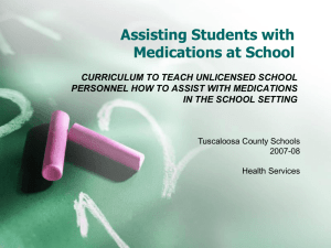 Assisting Students with Medications at School