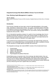 Integrated Exchange Rate Model (IERM) & Chinese Yuan & US