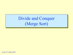 Divide and Conquer (Merge Sort)