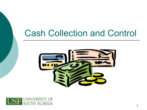 Cash Collections Training - University of South Florida