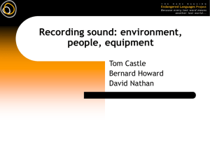 Recording sound