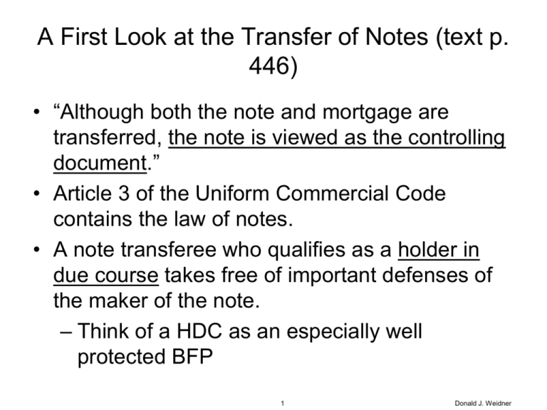 Holder In Due Course Meaning In Law