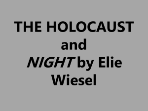 THE HOLOCAUST and NIGHT by Elie Wiesel 1993 Roper Poll