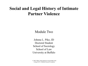 Social and Legal History of Intimate Partner Violence