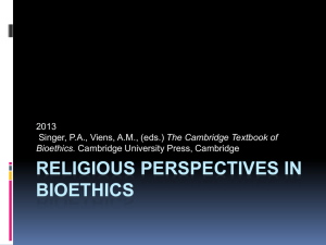 The Cambridge Textbook of Bioethics.